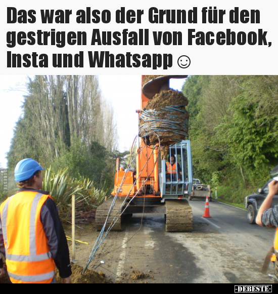 Das war also der Grund für den gestrigen Ausfall von..