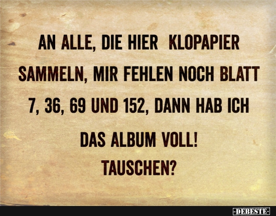 Tauschen?