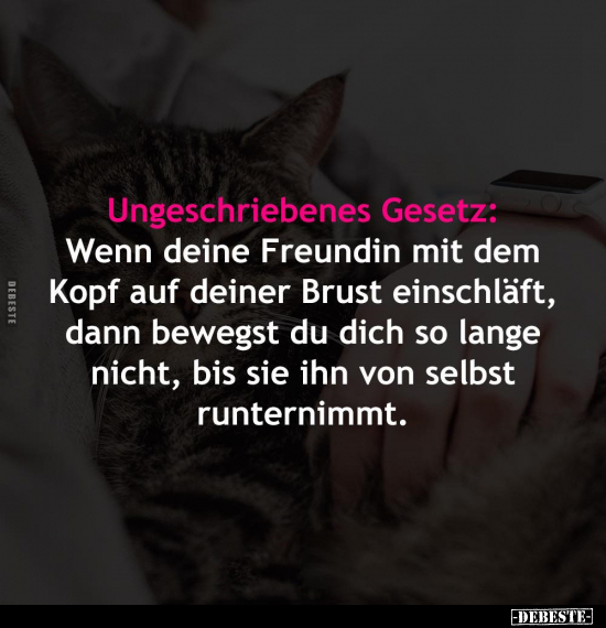 Ungeschriebenes Gesetz: Wenn deine Freundin mit dem Kopf.. - Lustige Bilder | DEBESTE.de