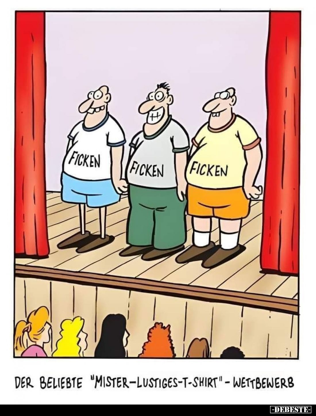 Der beliebte "Mister-Lustiges-T-Shirt" - Wettbewerb.