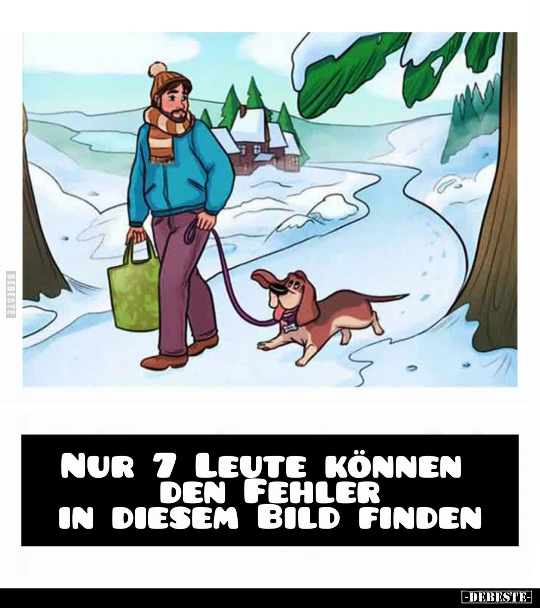 Nur 7 Leute können den Fehler in diesem Bild finden.