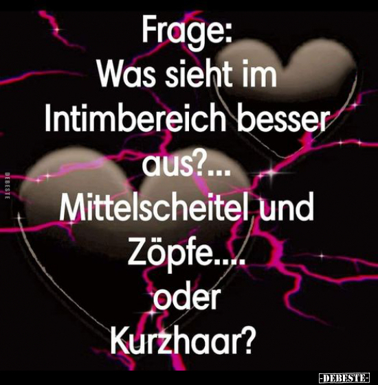 Frage: Was sieht im Intimbereich besser aus?..