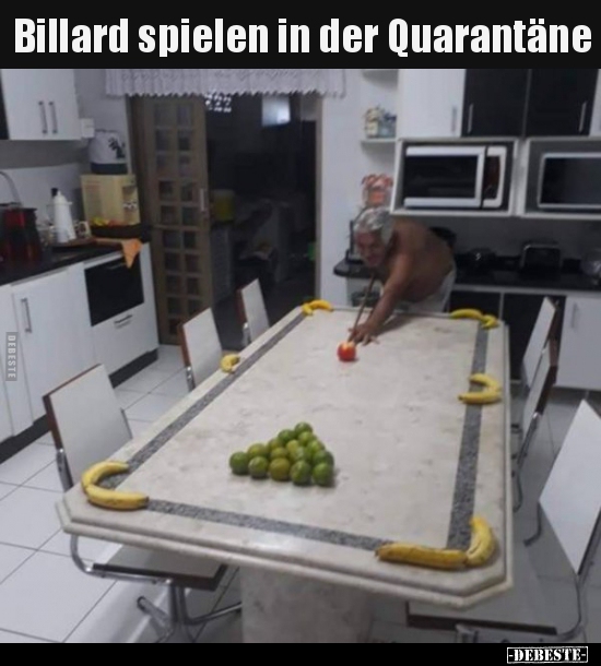 Billard spielen in der Quarantäne.. - Lustige Bilder | DEBESTE.de