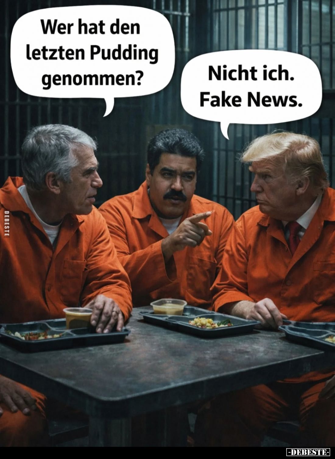 Wer hat den letzten Pudding genommen? -
Nicht ich. Fake News.