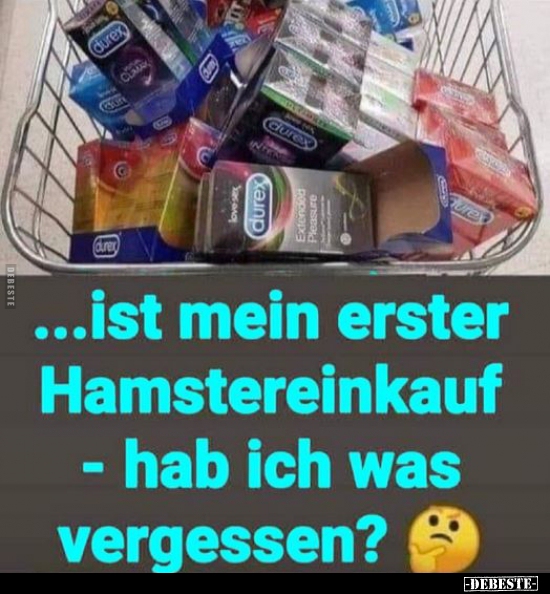 ...ist mein erster Hamstereinkauf - hab ich was vergessen? - Lustige Bilder | DEBESTE.de