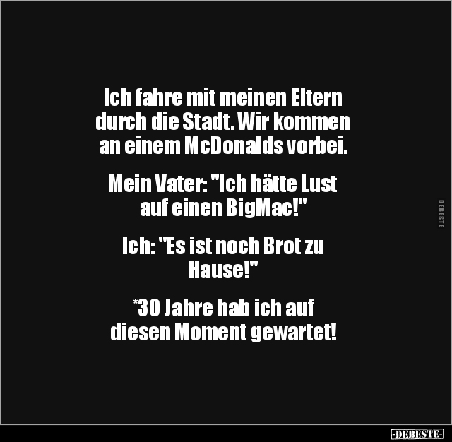 Eltern, Mcdonalds, Vater, Brot