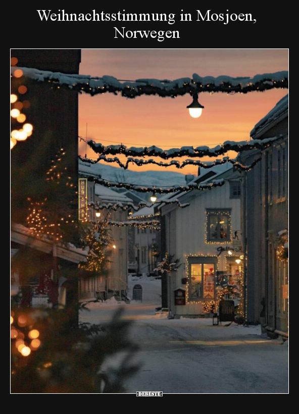 Weihnachtsstimmung in Mosjoen, Norwegen.. - Lustige Bilder | DEBESTE.de