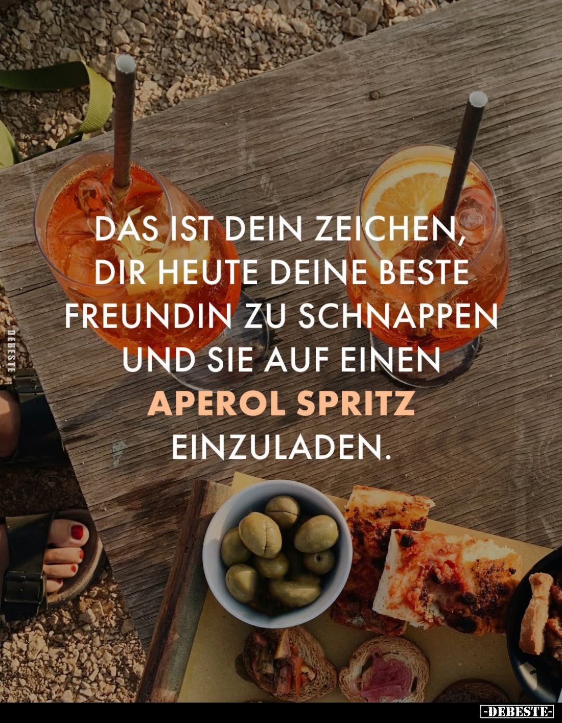 Das ist dein Zeichen, dir heute deine beste Freundin zu schnappen und sie auf einen Aperol Spritz einzuladen.