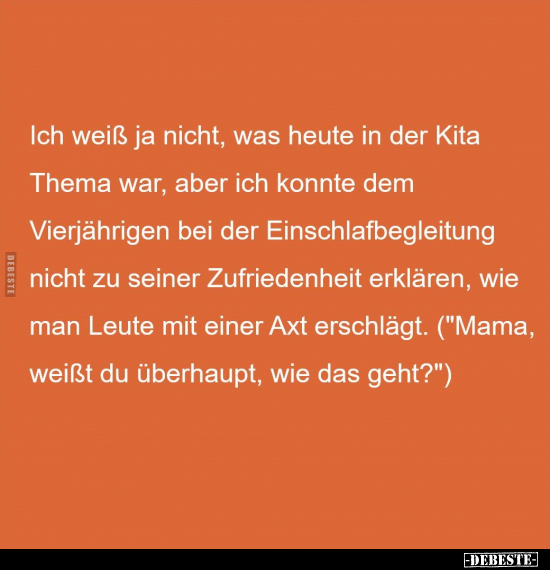 Ich weiß ja nicht, was heute in der Kita Thema war, aber.. - Lustige Bilder | DEBESTE.de