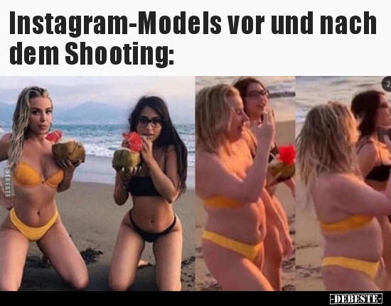 Instagram-Models vor und nach dem Shooting.. - Lustige Bilder | DEBESTE.de