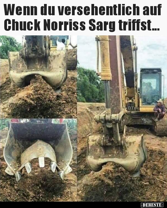 Wenn du versehentlich auf Chuck Norriss Sarg.. - Lustige Bilder | DEBESTE.de
