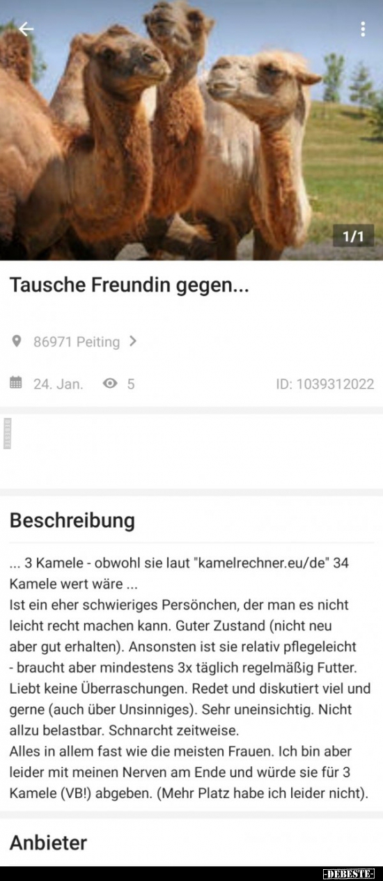 Tausche Freundin gegen...
