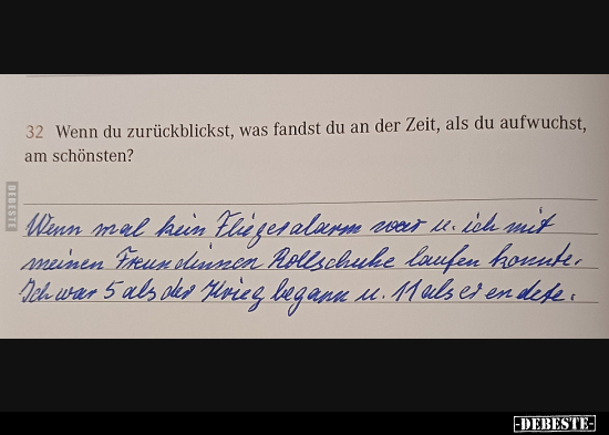 Wenn du zurückblickst, was fandst du an der Zeit, als du.. - Lustige Bilder | DEBESTE.de