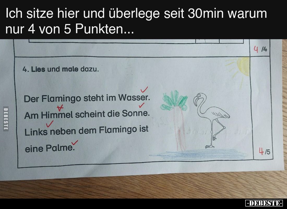Ich sitze hier und überlege seit 30min warum nur 4 von 5 Punkten...