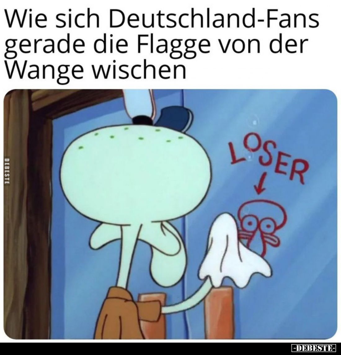 Wie sich Deutschland-Fans gerade die Flagge von der Wange wischen