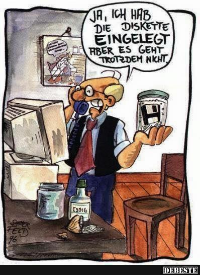 Ja, ich hab' die Diskette eingelegt..