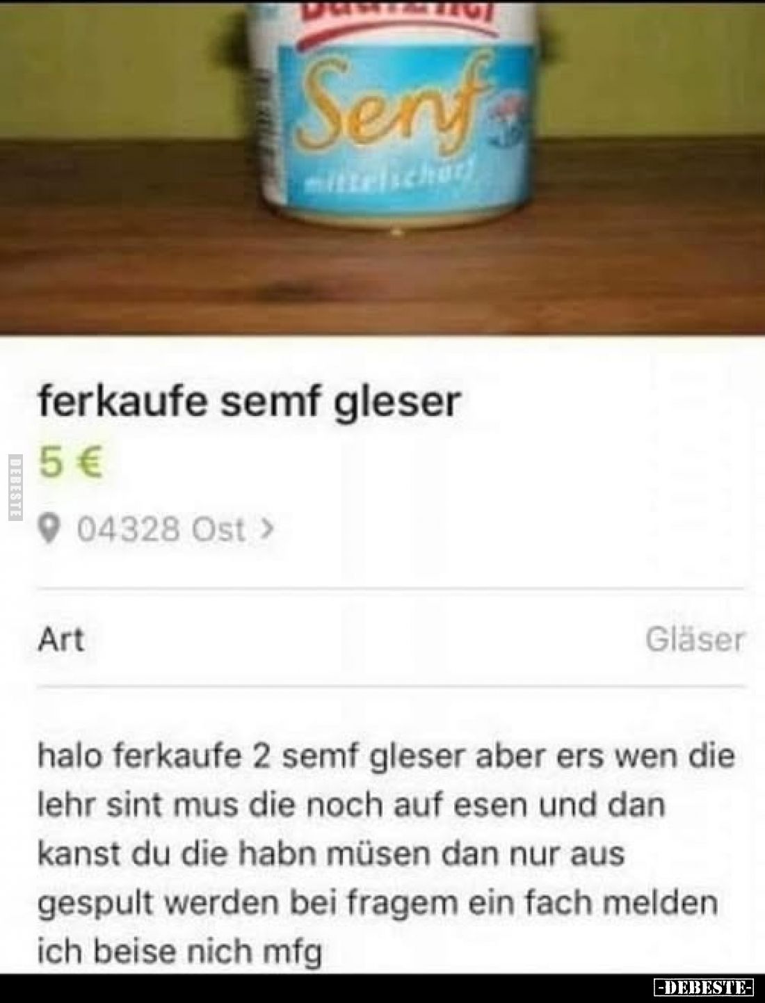 Ferkaufe semf gleser 5 €.. - Lustige Bilder | DEBESTE.de