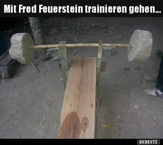Mit Fred Feuerstein trainieren gehen... - Lustige Bilder | DEBESTE.de