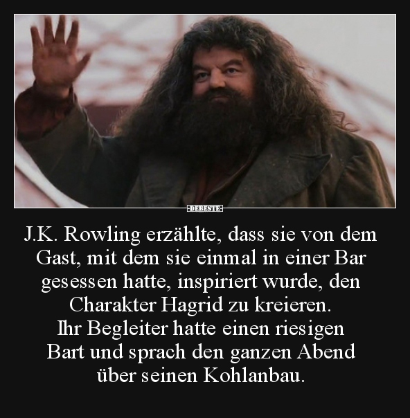 J.K. Rowling erzählte, dass sie von dem Gast, mit dem sie..