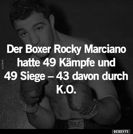 Der Boxer Rocky Marciano.. - Lustige Bilder | DEBESTE.de