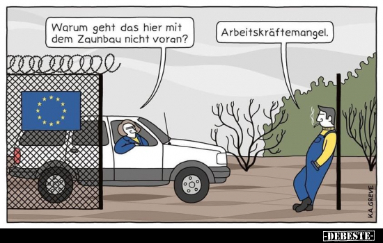 Warum geht das hier mit dem Zaunbau nicht.. - Lustige Bilder | DEBESTE.de