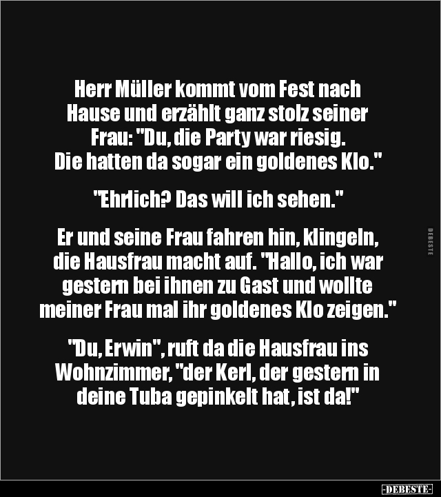 Herr Müller kommt vom Fest.. - Lustige Bilder | DEBESTE.de