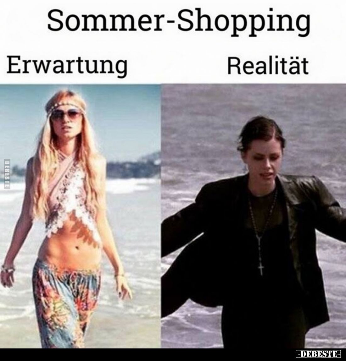 Sommer-Shopping - Erwartung - Realität