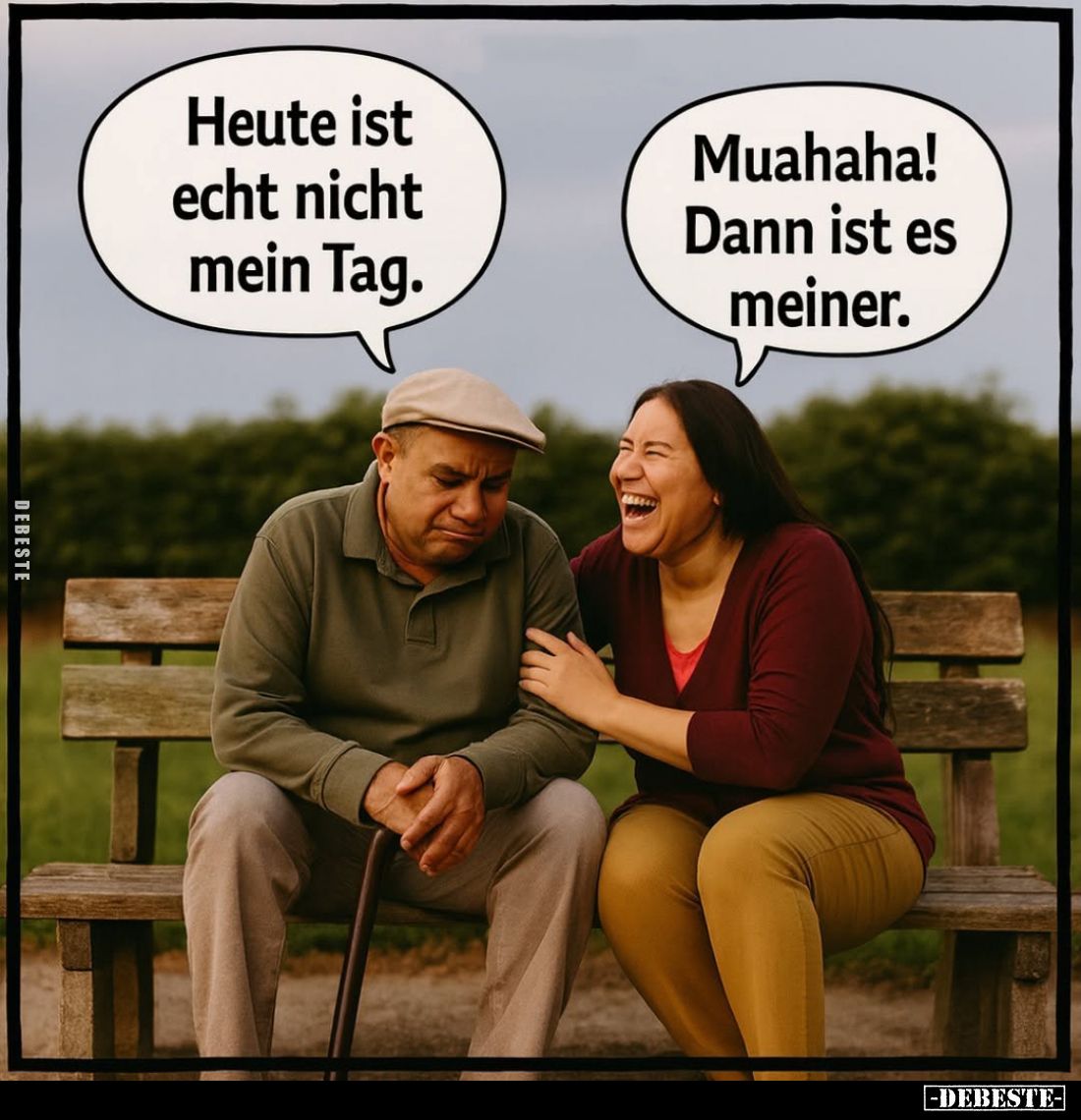 Heute ist echt nicht mein Tag. -
Muahaha! Dann ist es meiner.