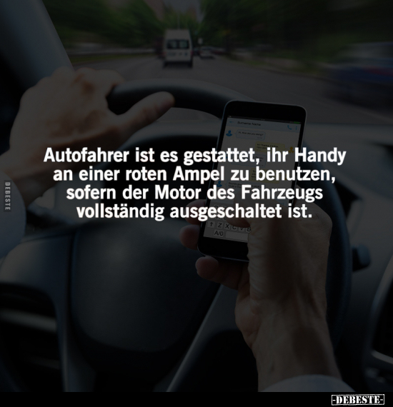 Autofahrer, Handy, Ampel