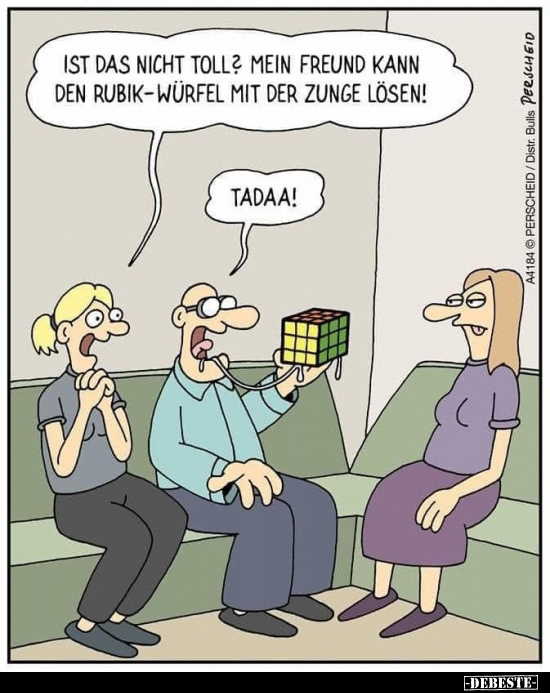 Ist das nicht toll? Mein Freund kann den Rubik-Würfel mit.. - Lustige Bilder | DEBESTE.de