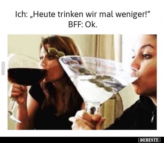 Ich: "Heute trinken wir mal weniger!".. - Lustige Bilder | DEBESTE.de