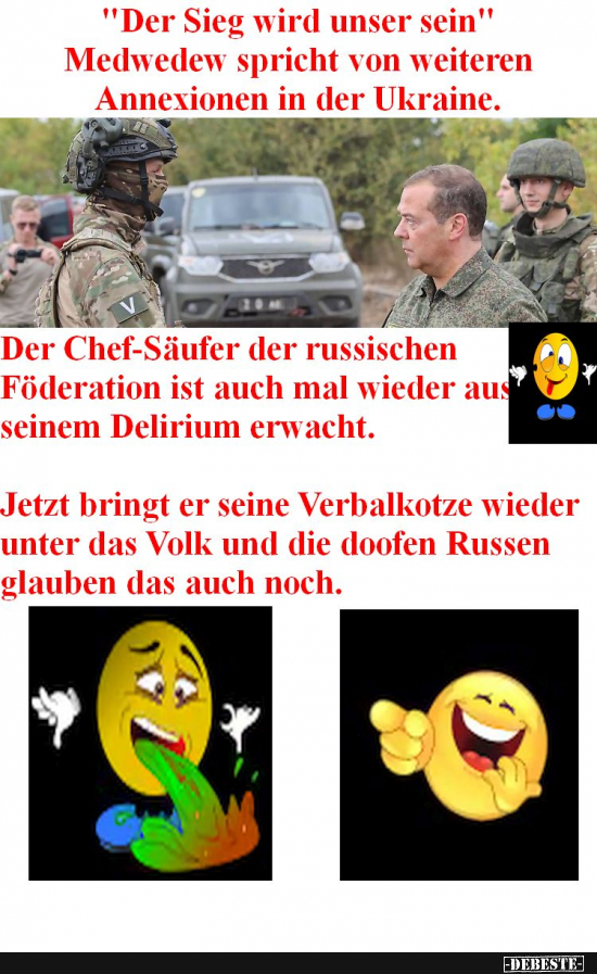 Putin lässt seinen Suffkopf wieder lallen. - Lustige Bilder | DEBESTE.de