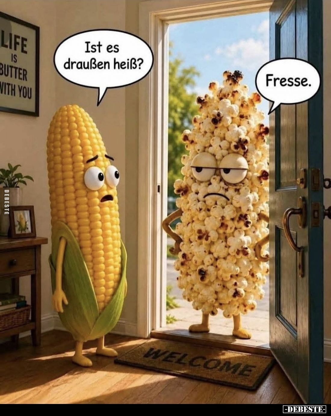 Ist es draußen heiß? -
Fresse.