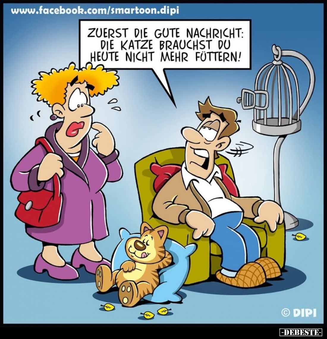 Zuerst die gute Nachricht: die Katze brauchst du heute nicht mehr füttern!