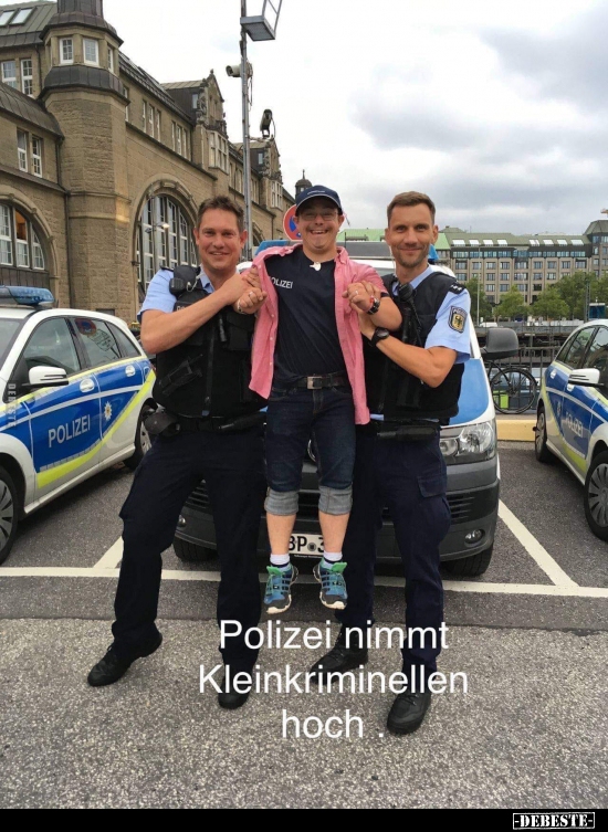 Polizei nimmt Kleinkriminellen hoch... - Lustige Bilder | DEBESTE.de