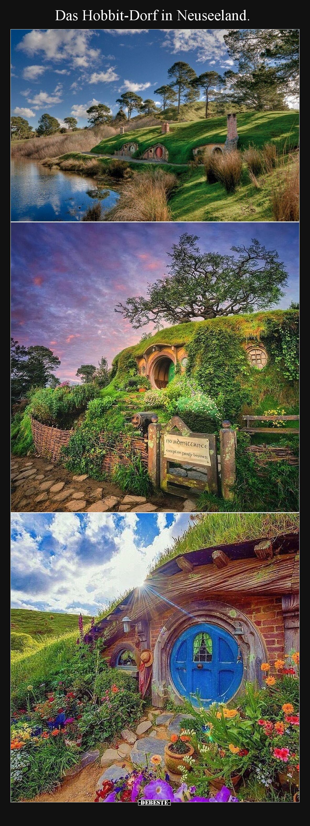 Das Hobbit-Dorf in Neuseeland.