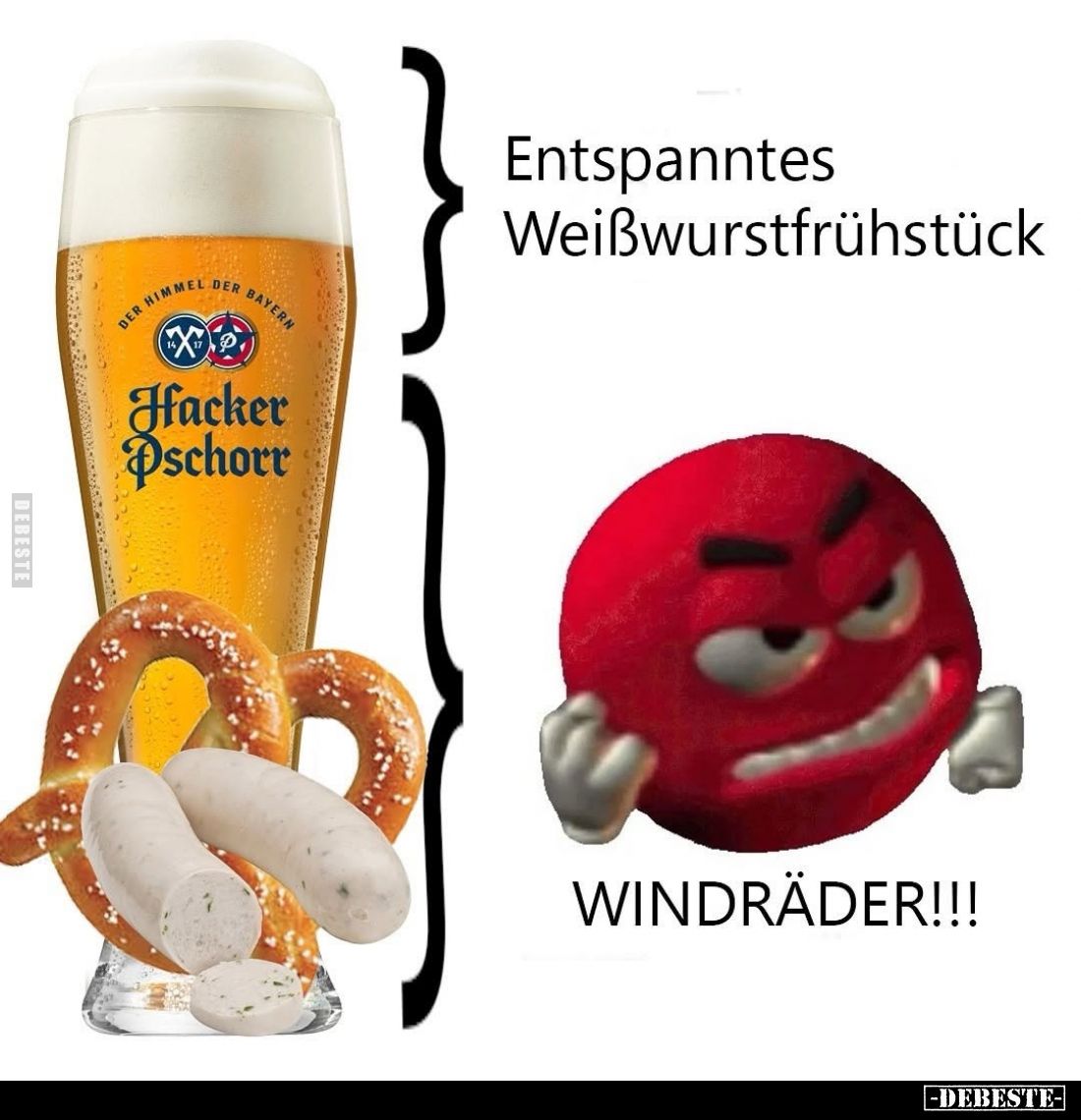 Entspanntes Weißwurstfrühstück.

WINDRÄDER!!!