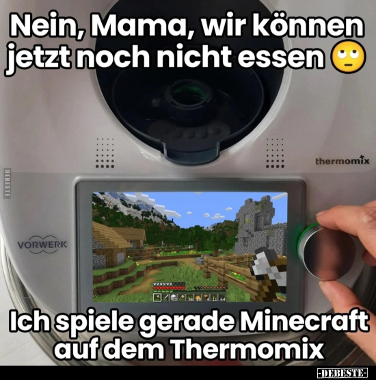 Nein, Mama, Essen, Spiele, Minecraft, Thermomix