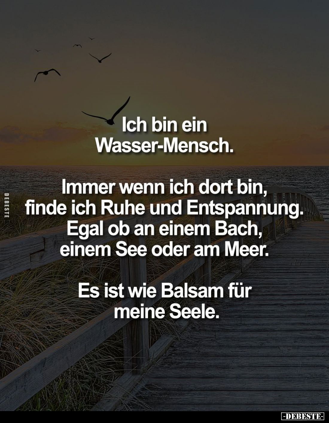 Ich bin ein Wasser-Mensch.
Immer wenn ich dort bin, finde ich Ruhe und Entspannung. Egal ob an einem Bach, einem See oder am...