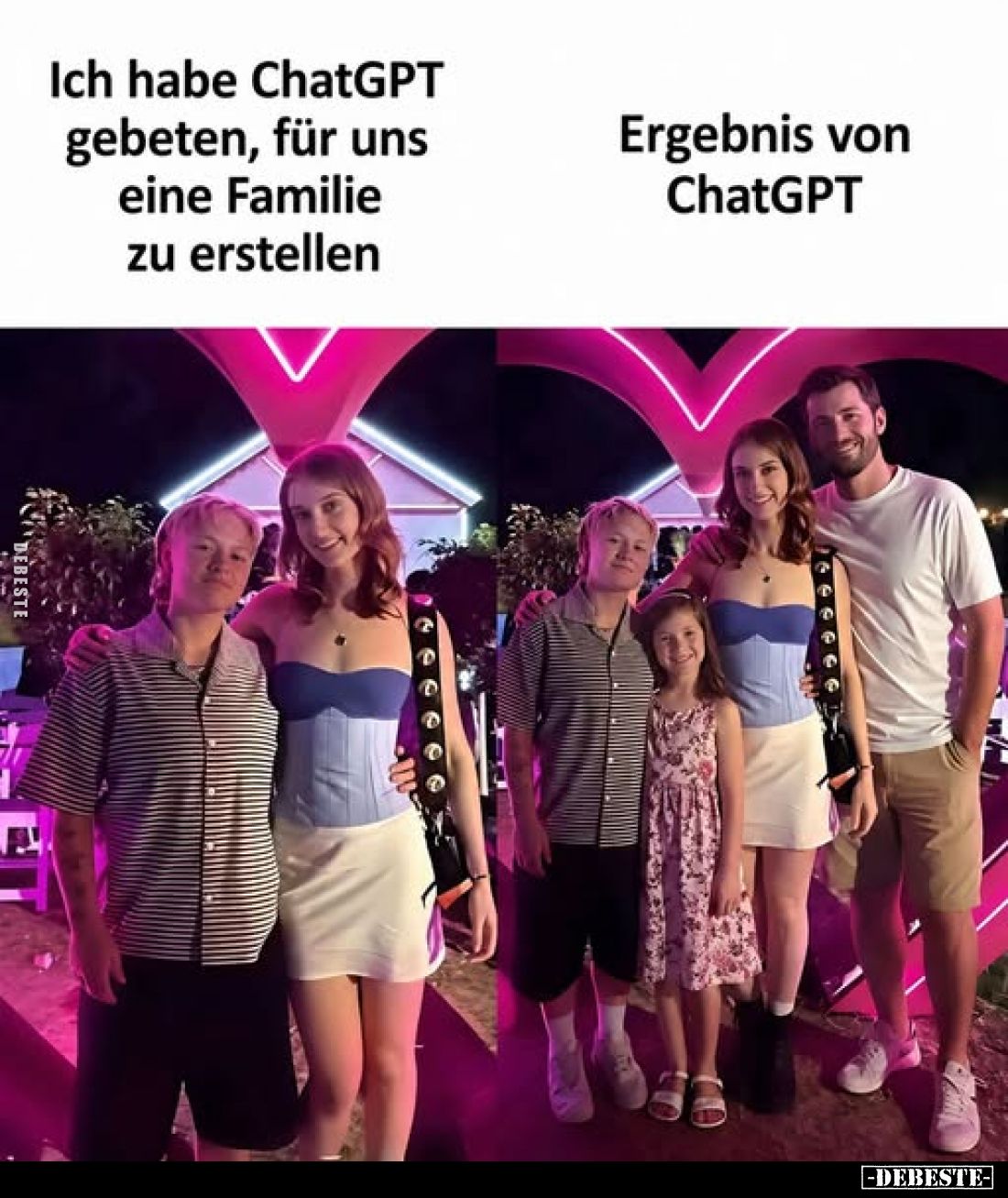 Ich habe ChatGPT gebeten, für uns eine Familie zu.. - Lustige Bilder | DEBESTE.de