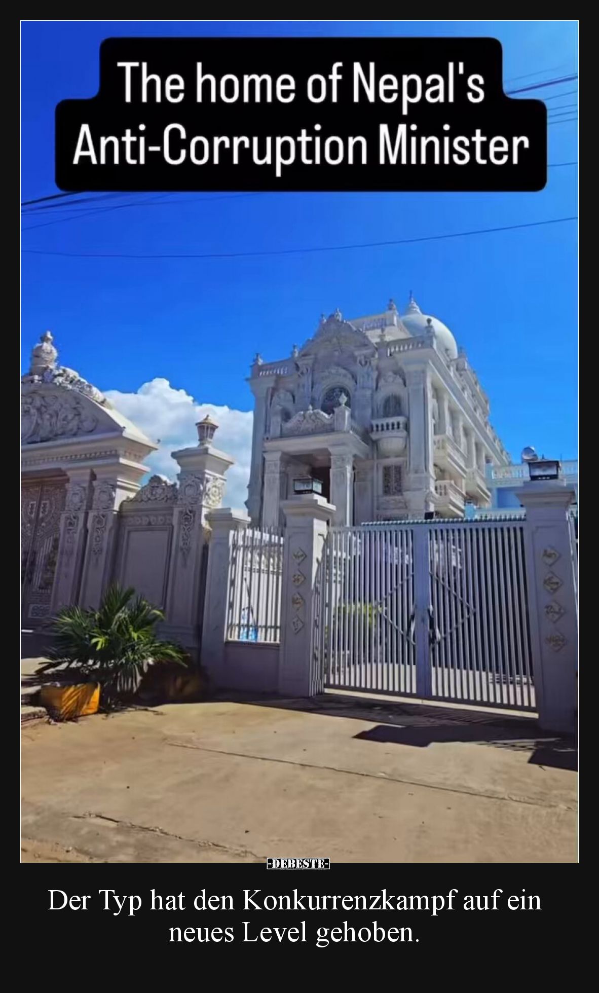 Der Typ hat den Konkurrenzkampf auf ein neues Level gehoben.