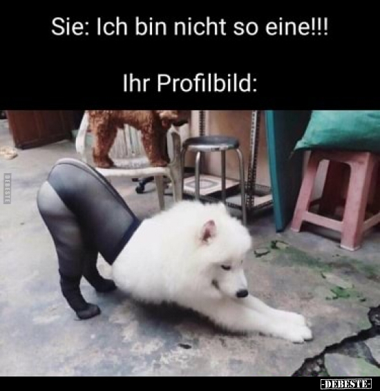 Sie: Ich bin nicht so eine!!! Ihr Profilbild.. - Lustige Bilder | DEBESTE.de