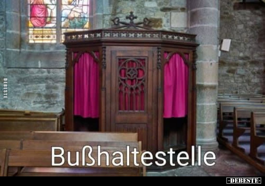 Bußhaltestelle.