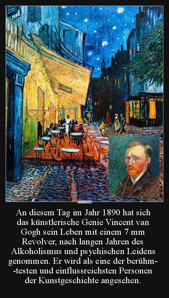 An diesem Tag im Jahr 1890 hat sich das künstlerische..