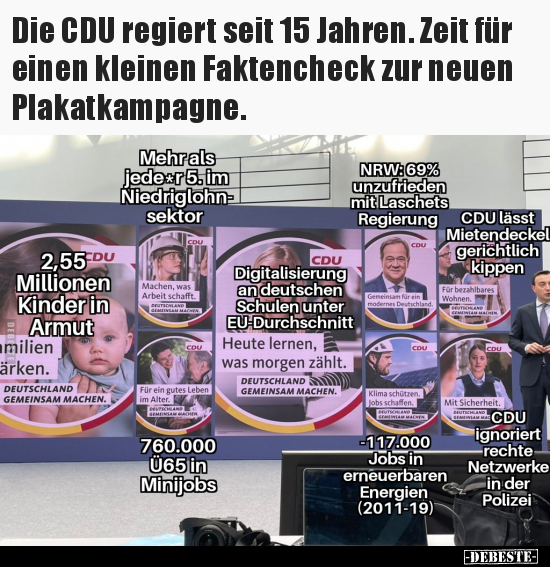 Die CDU regiert seit 15 Jahren. Zeit für einen kleinen.. - Lustige Bilder | DEBESTE.de