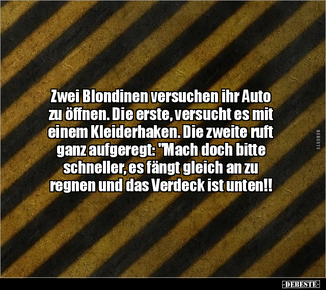 Zwei Blondinen versuchen ihr Auto zu öffnen.. - Lustige Bilder | DEBESTE.de
