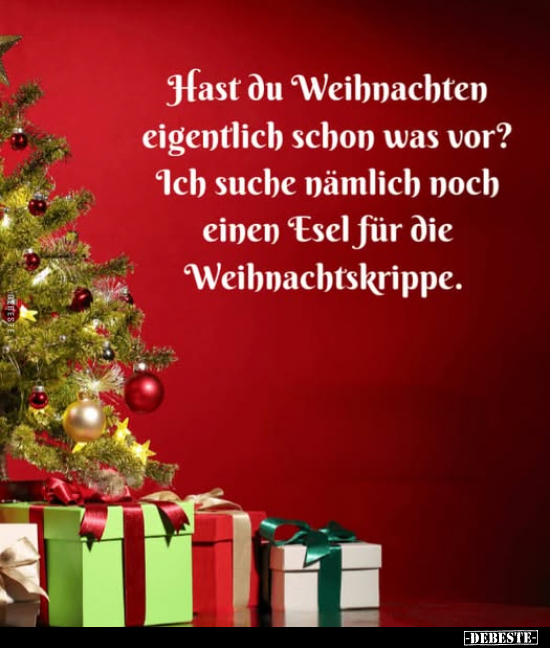 Hast du Weihnachten eigentlich schon was vor?.. - Lustige Bilder | DEBESTE.de