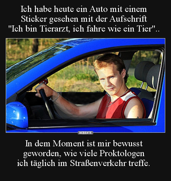 Ich habe heute ein Auto mit einem Sticker gesehen mit der.. - Lustige Bilder | DEBESTE.de