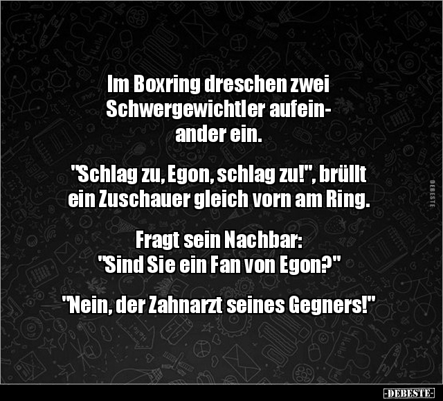 Im Boxring dreschen zwei Schwergewichtler aufeinander.. - Lustige Bilder | DEBESTE.de