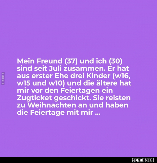 Mein Freund (37) und ich (30) sind seit Juli zusammen.. - Lustige Bilder | DEBESTE.de